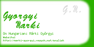 gyorgyi marki business card